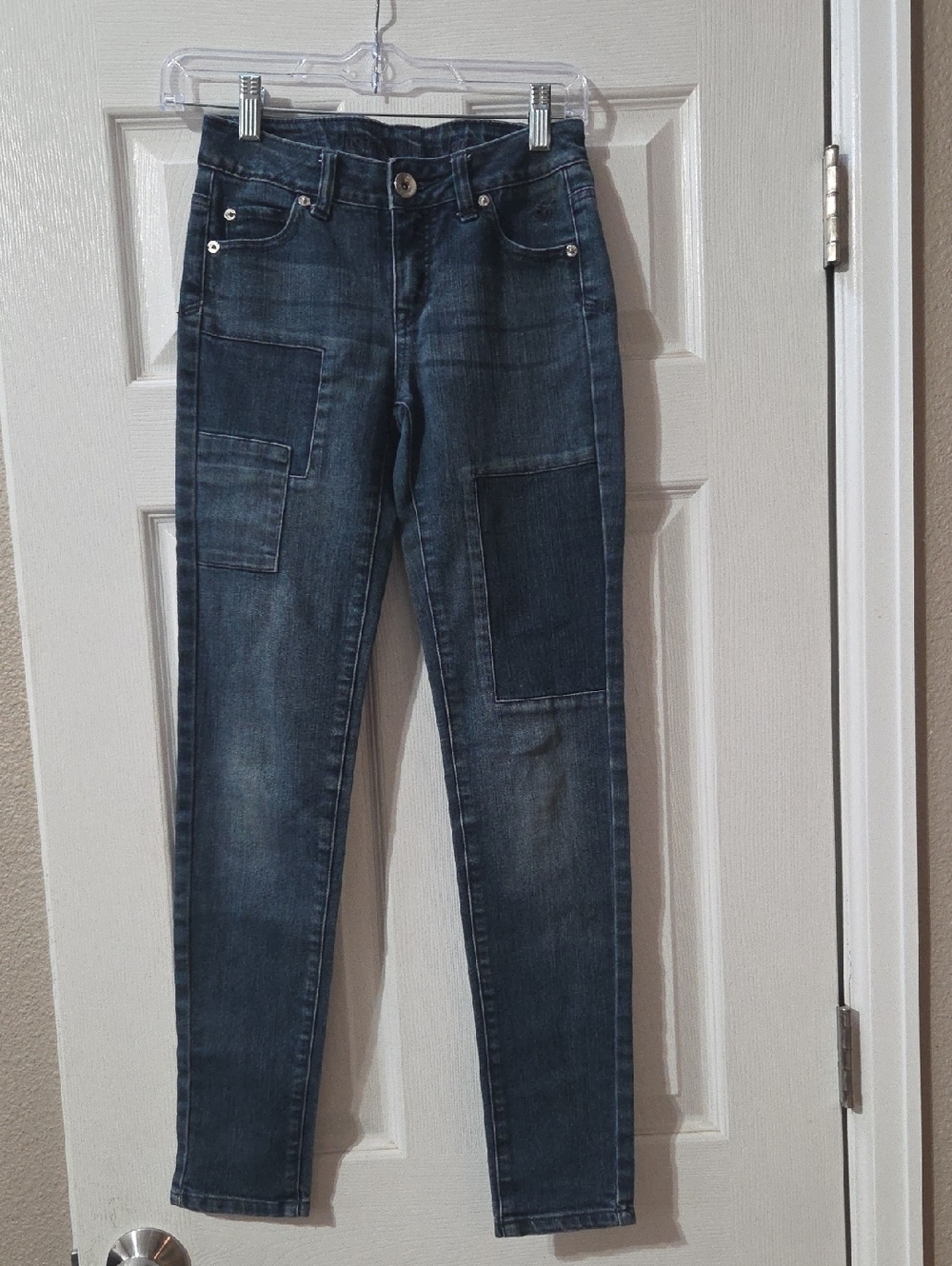 Justice Dark Blue Patchwork Jeggings